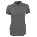 Dark Grey - Front - SOLS Womens-Ladies Perfect Pique Short Sleeve Polo Shirt