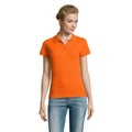 Orange - Back - SOLS Womens-Ladies Perfect Pique Short Sleeve Polo Shirt