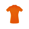 Orange - Side - SOLS Womens-Ladies Perfect Pique Short Sleeve Polo Shirt