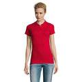 Red - Back - SOLS Womens-Ladies Perfect Pique Short Sleeve Polo Shirt
