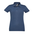 Denim - Front - SOLS Womens-Ladies Perfect Pique Short Sleeve Polo Shirt