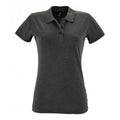 Charcoal Marl - Front - SOLS Womens-Ladies Perfect Pique Short Sleeve Polo Shirt