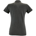 Charcoal Marl - Back - SOLS Womens-Ladies Perfect Pique Short Sleeve Polo Shirt