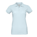 Creamy Blue - Front - SOLS Womens-Ladies Perfect Pique Short Sleeve Polo Shirt