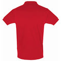 Red - Back - SOLS Mens Perfect Pique Short Sleeve Polo Shirt