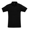 Black - Front - SOLS Mens Perfect Pique Short Sleeve Polo Shirt