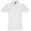 Ash - Front - SOLS Mens Perfect Pique Short Sleeve Polo Shirt