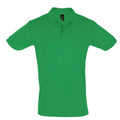 Kelly Green - Front - SOLS Mens Perfect Pique Short Sleeve Polo Shirt