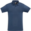 Denim - Front - SOLS Mens Perfect Pique Short Sleeve Polo Shirt