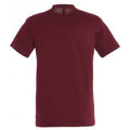 Burgundy - Side - SOLS Mens Regent Short Sleeve T-Shirt