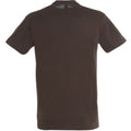 Chocolate - Back - SOLS Mens Regent Short Sleeve T-Shirt