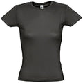 Dark Grey - Front - SOLS Womens-Ladies Miss Short Sleeve T-Shirt