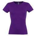 Dark Purple - Back - SOLS Womens-Ladies Miss Short Sleeve T-Shirt