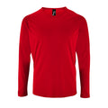 Red - Front - SOLS Mens Sporty Long Sleeve Performance T-Shirt