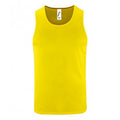 Neon Yellow - Front - SOLS Mens Sporty Performance Tank Top