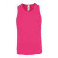 Neon Pink - Front - SOLS Mens Sporty Performance Tank Top