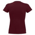 Burgundy - Back - SOLS Womens-Ladies Imperial Heavy Short Sleeve T-Shirt