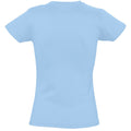 Sky Blue - Back - SOLS Womens-Ladies Imperial Heavy Short Sleeve T-Shirt