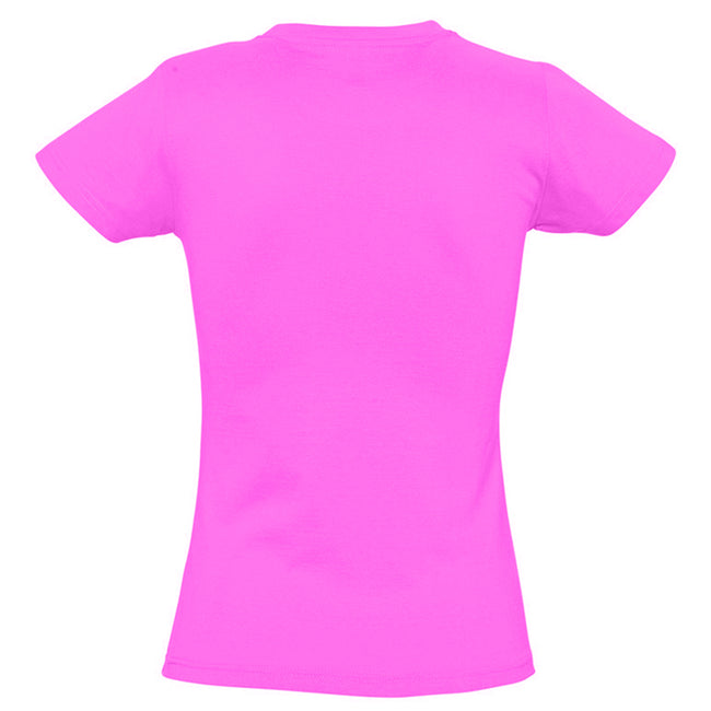 Candy Pink - Back - SOLS Womens-Ladies Imperial Heavy Short Sleeve T-Shirt
