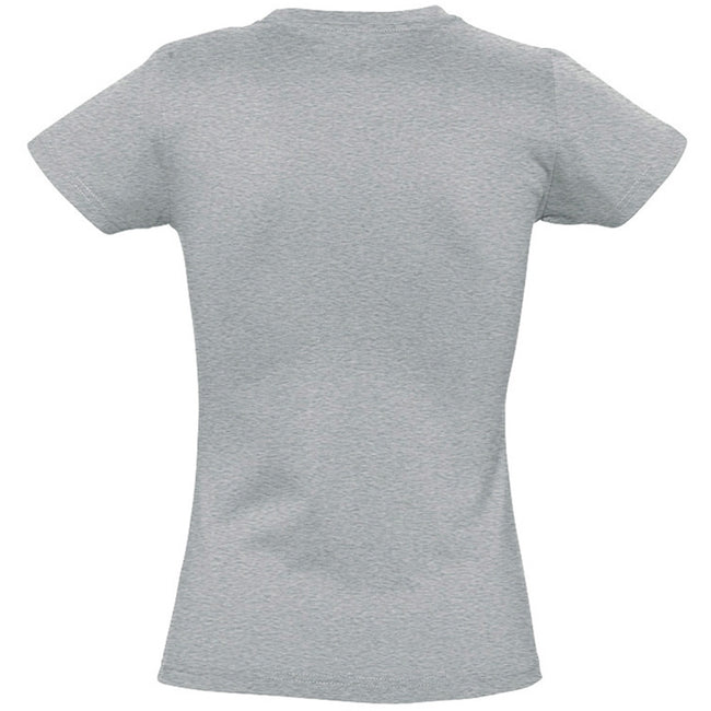 Grey Marl - Back - SOLS Womens-Ladies Imperial Heavy Short Sleeve T-Shirt