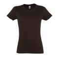 Chocolate - Front - SOLS Womens-Ladies Imperial Heavy Short Sleeve T-Shirt