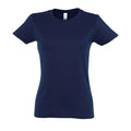 French Navy - Front - SOLS Womens-Ladies Imperial Heavy Short Sleeve T-Shirt