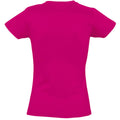 Fuchsia - Back - SOLS Womens-Ladies Imperial Heavy Short Sleeve T-Shirt