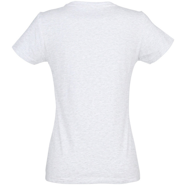 Ash - Back - SOLS Womens-Ladies Imperial Heavy Short Sleeve T-Shirt