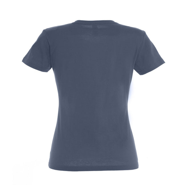 Denim - Side - SOLS Womens-Ladies Imperial Heavy Short Sleeve T-Shirt