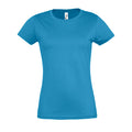 Aqua - Front - SOLS Womens-Ladies Imperial Heavy Short Sleeve T-Shirt