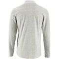 Ash - Back - SOLS Mens Perfect Long Sleeve Pique Polo Shirt