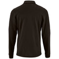 Black - Back - SOLS Mens Perfect Long Sleeve Pique Polo Shirt