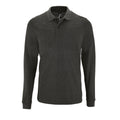 Charcoal Marl - Front - SOLS Mens Perfect Long Sleeve Pique Polo Shirt