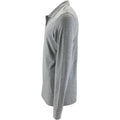 Grey Marl - Side - SOLS Mens Perfect Long Sleeve Pique Polo Shirt