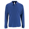Royal Blue - Front - SOLS Mens Perfect Long Sleeve Pique Polo Shirt