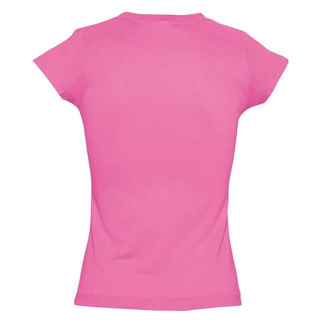 Orchid Pink - Side - SOLs Womens-Ladies Moon V Neck Short Sleeve T-Shirt