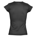 Dark Grey - Side - SOLs Womens-Ladies Moon V Neck Short Sleeve T-Shirt
