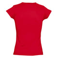 Red - Side - SOLs Womens-Ladies Moon V Neck Short Sleeve T-Shirt