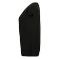 Black - Side - Henbury Womens-Ladies Pleat Front Short Sleeve Top