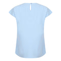 Light Blue - Back - Henbury Womens-Ladies Pleat Front Short Sleeve Top