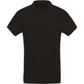 Black - Front - Kariban Mens Organic Pique Polo Shirt