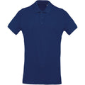 Ocean Blue Heather - Front - Kariban Mens Organic Pique Polo Shirt