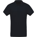 Navy - Front - Kariban Mens Organic Pique Polo Shirt