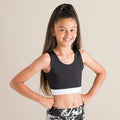 Black-White - Lifestyle - SF Minni Childrens Girls Fashion Crop Top