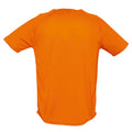 Neon Orange - Back - SOLS Mens Sporty Short Sleeve Performance T-Shirt