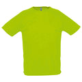 Neon Green - Front - SOLS Mens Sporty Short Sleeve Performance T-Shirt