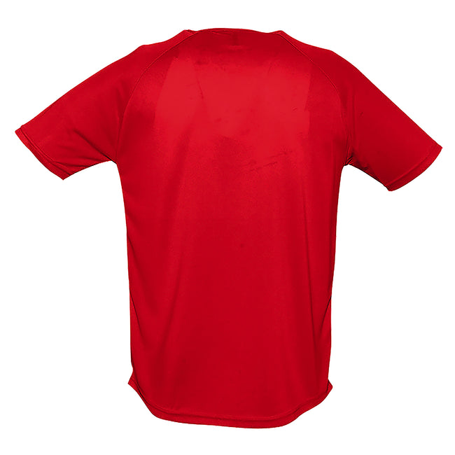 Red - Back - SOLS Mens Sporty Short Sleeve Performance T-Shirt