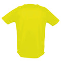 Neon Yellow - Back - SOLS Mens Sporty Short Sleeve Performance T-Shirt