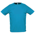 Aqua - Front - SOLS Mens Sporty Short Sleeve Performance T-Shirt