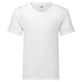 White - Front - Fruit Of The Loom Mens Original V Neck T-Shirt
